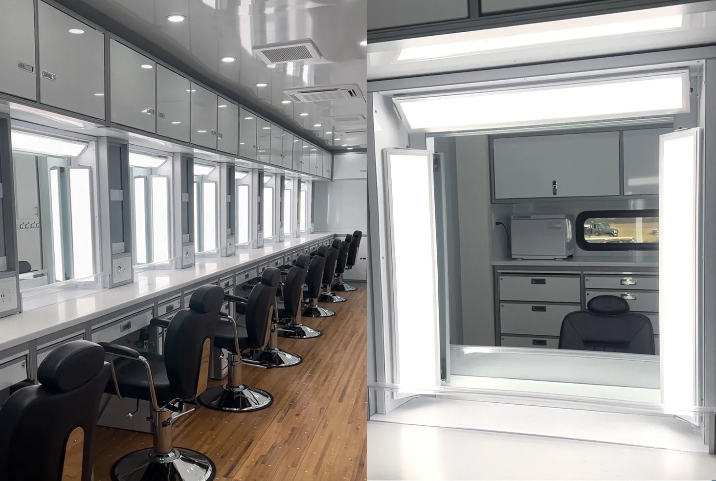 Complete three-panel setups in GreenLite Trailers