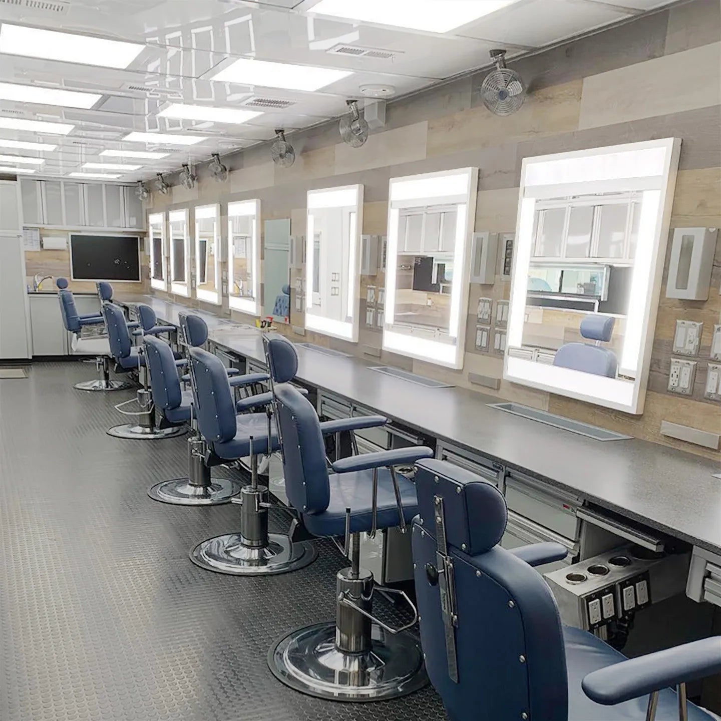 P.I.C. Trailer with custom made vanities using TML Lights and additional TML "sky lights"