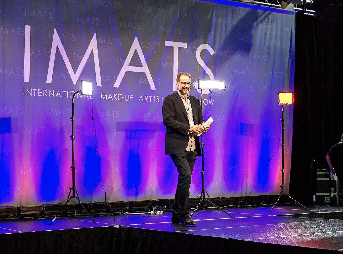 Two Key Lights and an Eyelight share the stage with inventor Michael Astalos