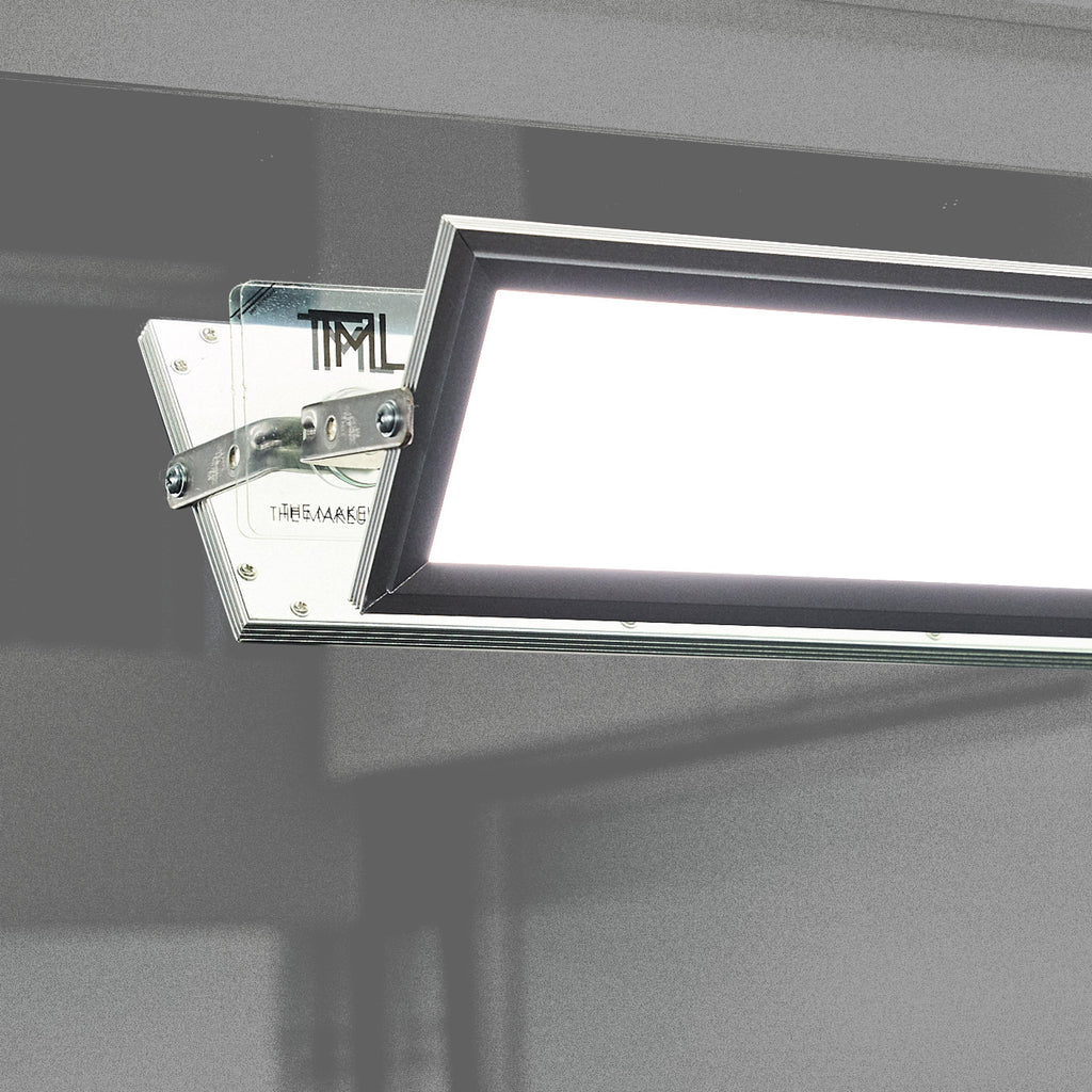 5"x40" TML LED light panel mounted with background greyed out