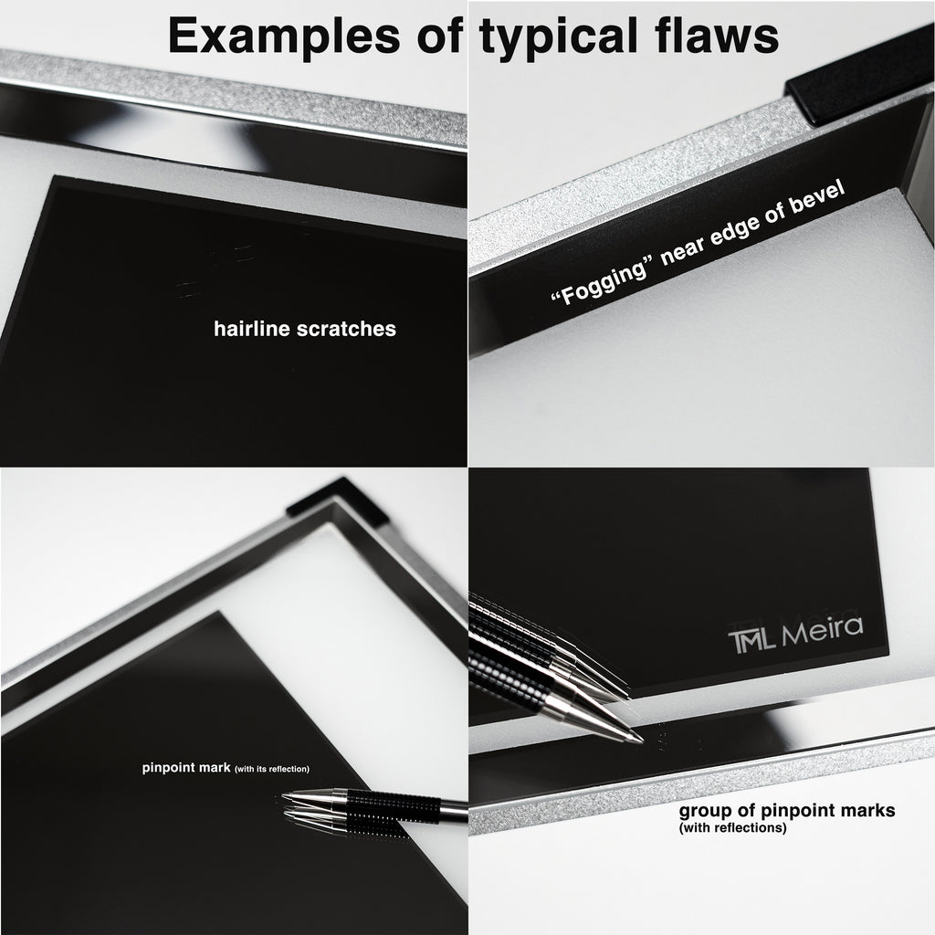 TML Meira vanity flaw examples and pinpricks