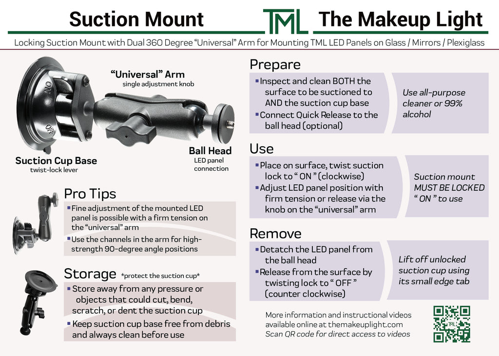 Suction Mount instruction card