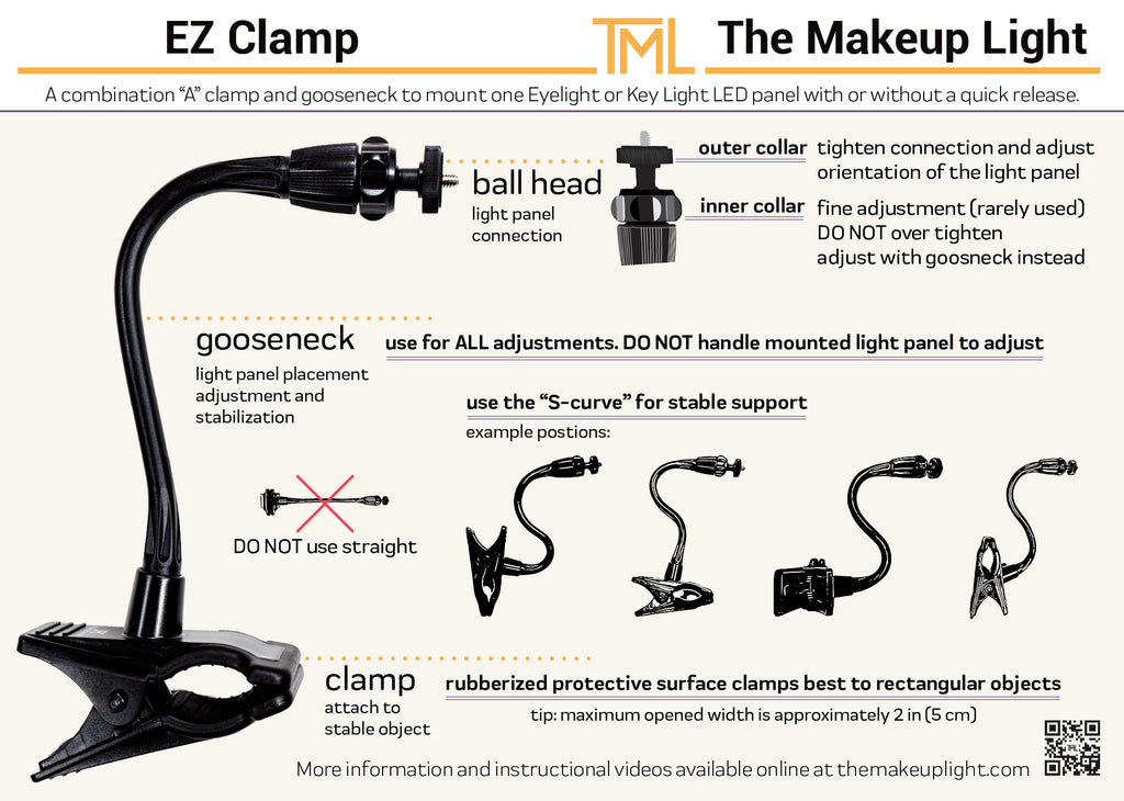 Key Light Starter Kit with EZ-Clamp – The Makeup Light