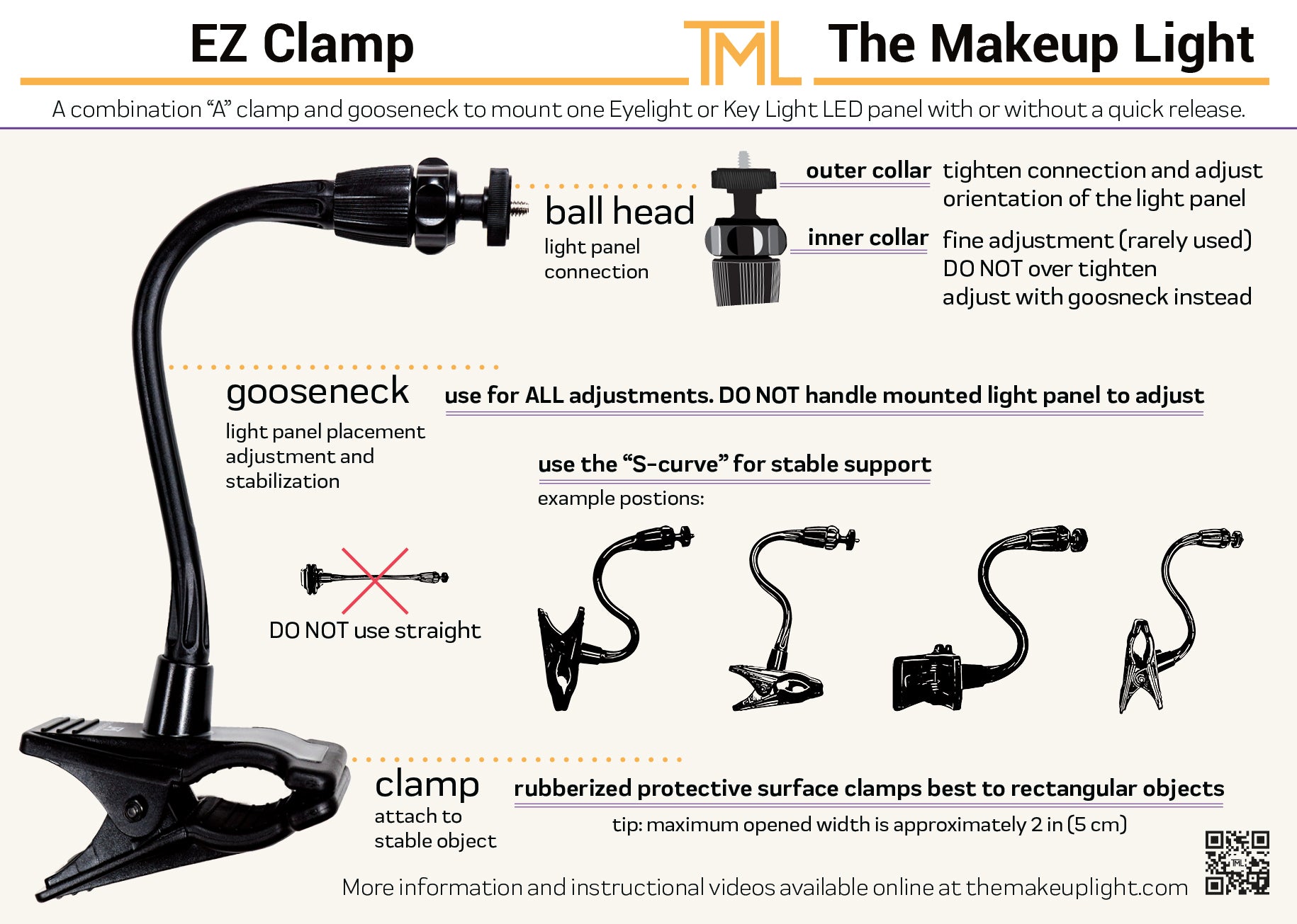 EZ-Clamp - Mounting Accessories - The Makeup Light - The