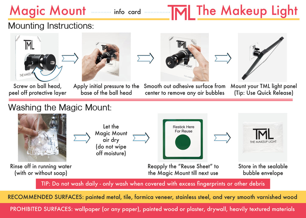 Magic Mount Kit - Mounting Options - The Makeup Light