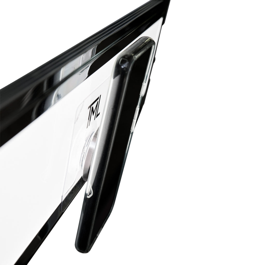 Close up view of Magnet Mount with phone attached to light panel