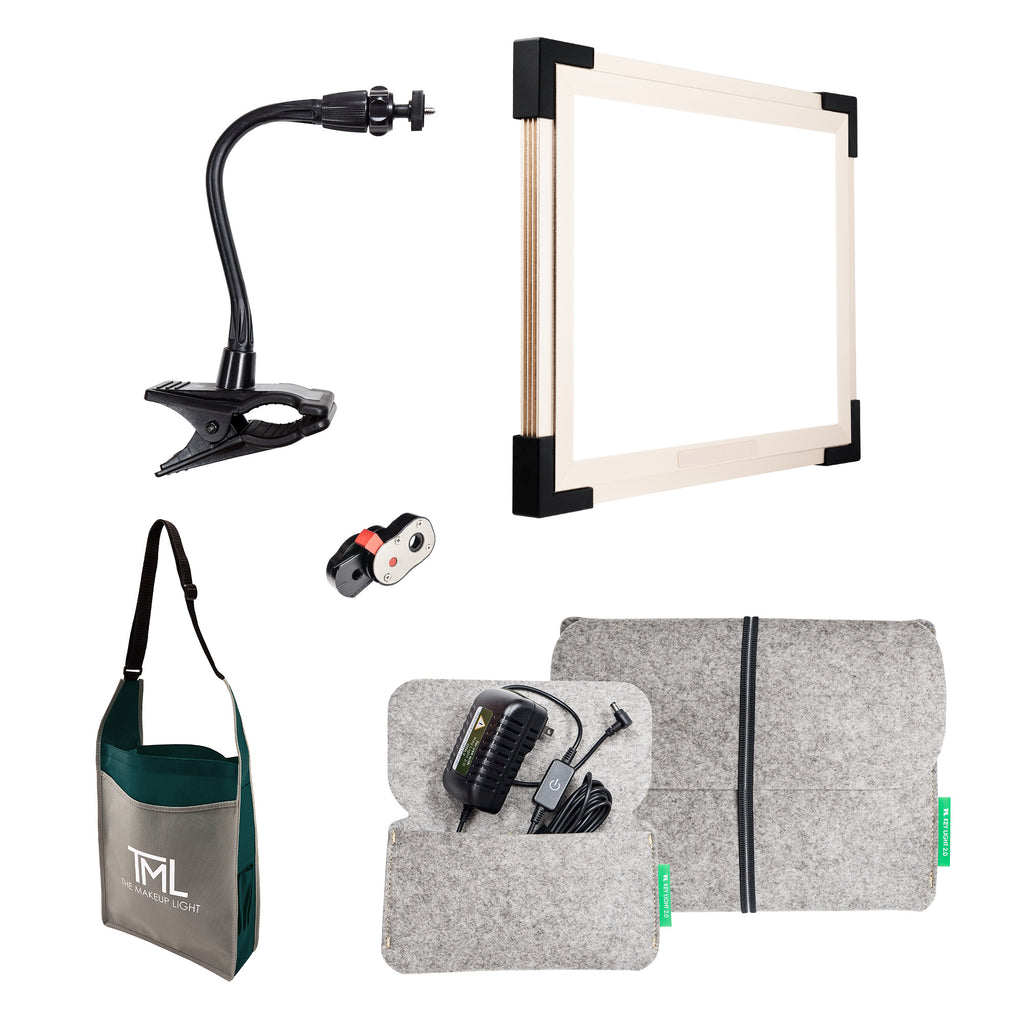 Gold Key Light, Quick Release, EZ Clamp, Power Assembly, Felt pouches, Carry bag
